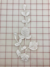 Applique - Beautiful Flower Vine Design White Corded Dyeable Close-Out